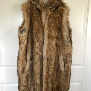 DONNA SALYERS FABULOUS FURS Hooded Faux Fur Vest